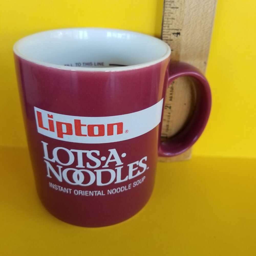 Vintage Lipton Lots-A-Noodles Instant Oriental Noodle Soup Ceramic Mug - Picture 11 of 11